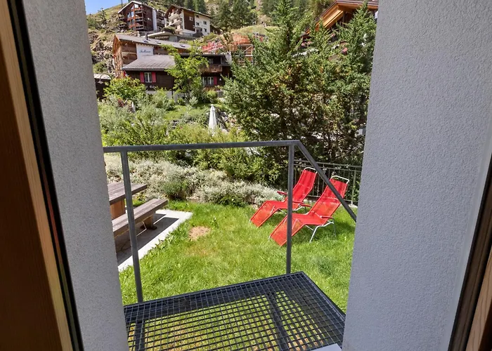 Zermatt, 4 Pers, 3 Lits - Balcon Avec Vue Et Petit Jardin 公寓