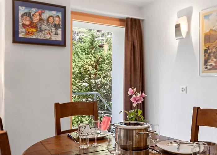 公寓 Zermatt, 4 Pers, 3 Lits - Balcon Avec Vue Et Petit Jardin 采尔马特